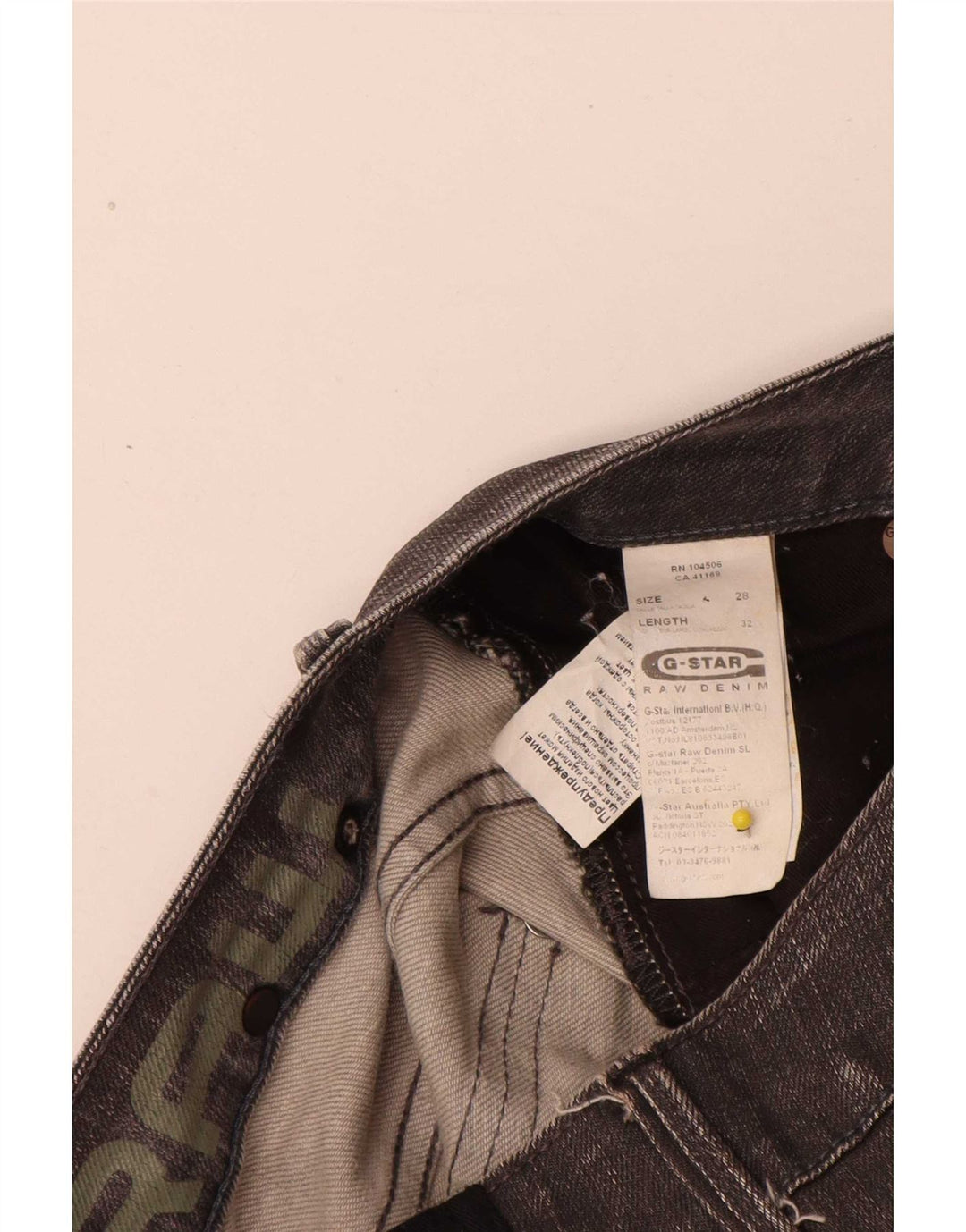 G-Star Jean Slim Femme W28 L32 Gris Coton