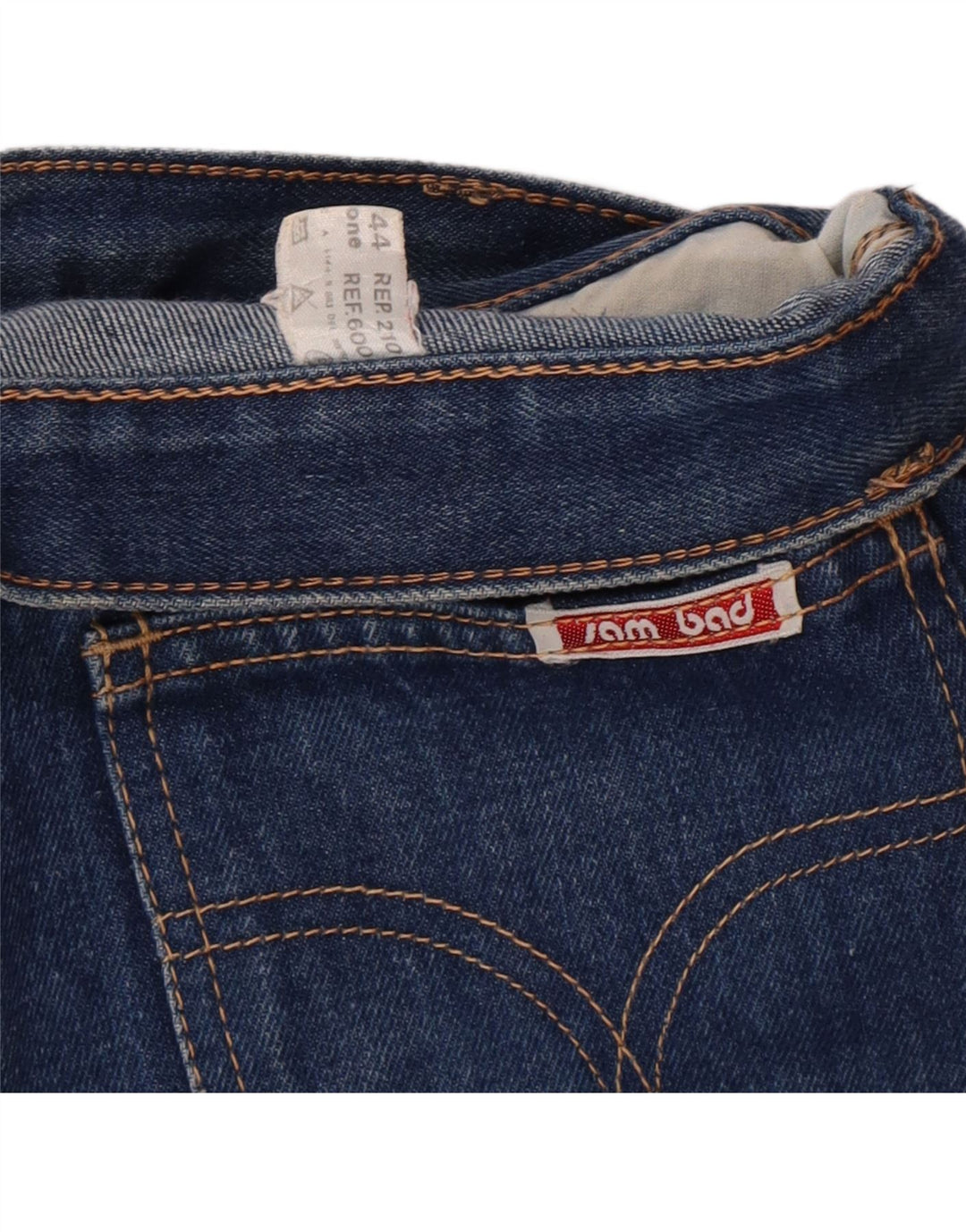 VINTAGE Womens Straight Jeans IT 44 Medium W28 L34 Blue Cotton Vintage Vintage and Second-Hand Vintage from Messina Hembry 