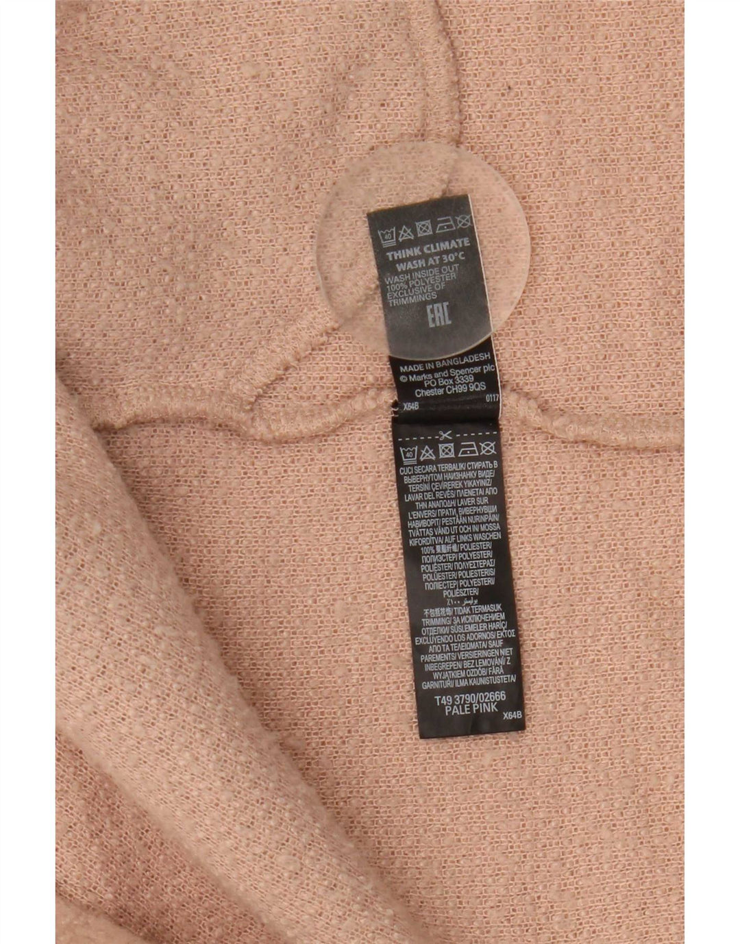Marks & Spencer Manteau ouvert pour femme UK 14 Large Rose Polyester