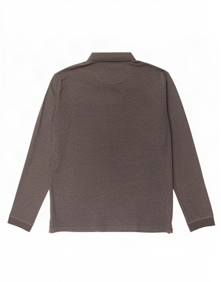 Zara Polo à manches longues pour homme 2XL Gris