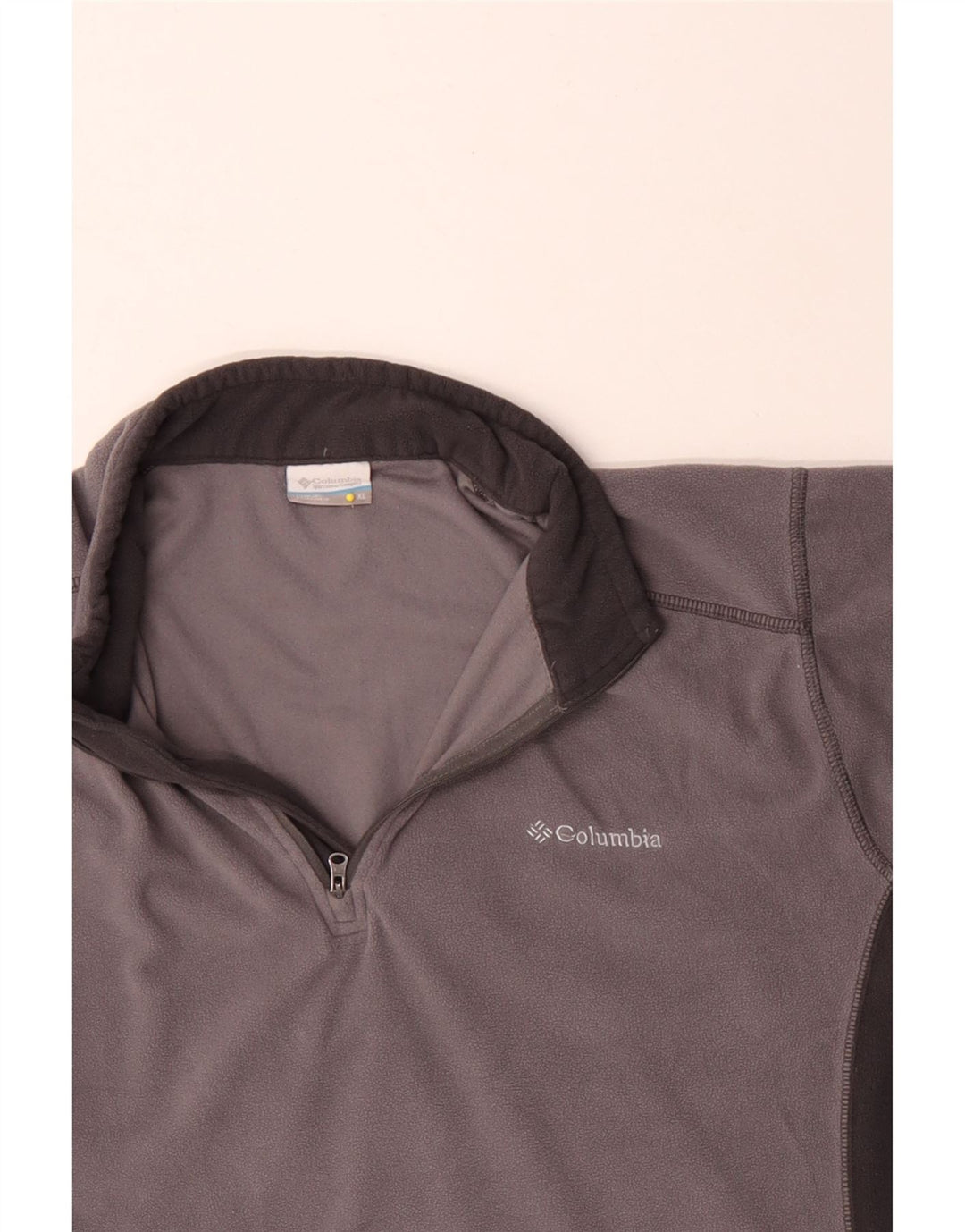 Columbia Pull polaire à col zippé pour homme XL Gris Colorblock Polyester