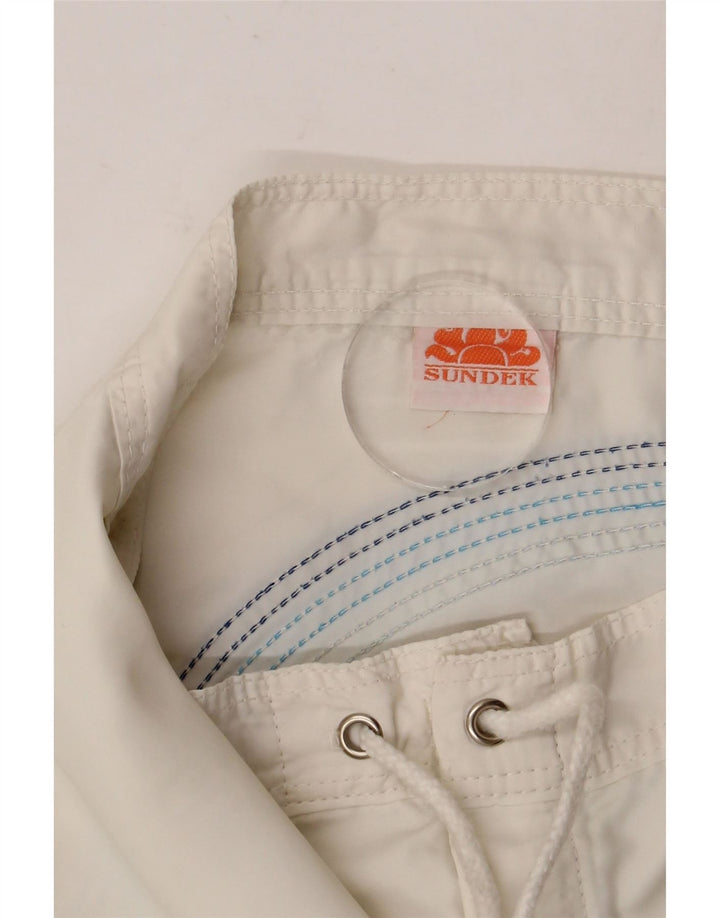 SUNDEK Short de Bain Homme Blanc Moyen
