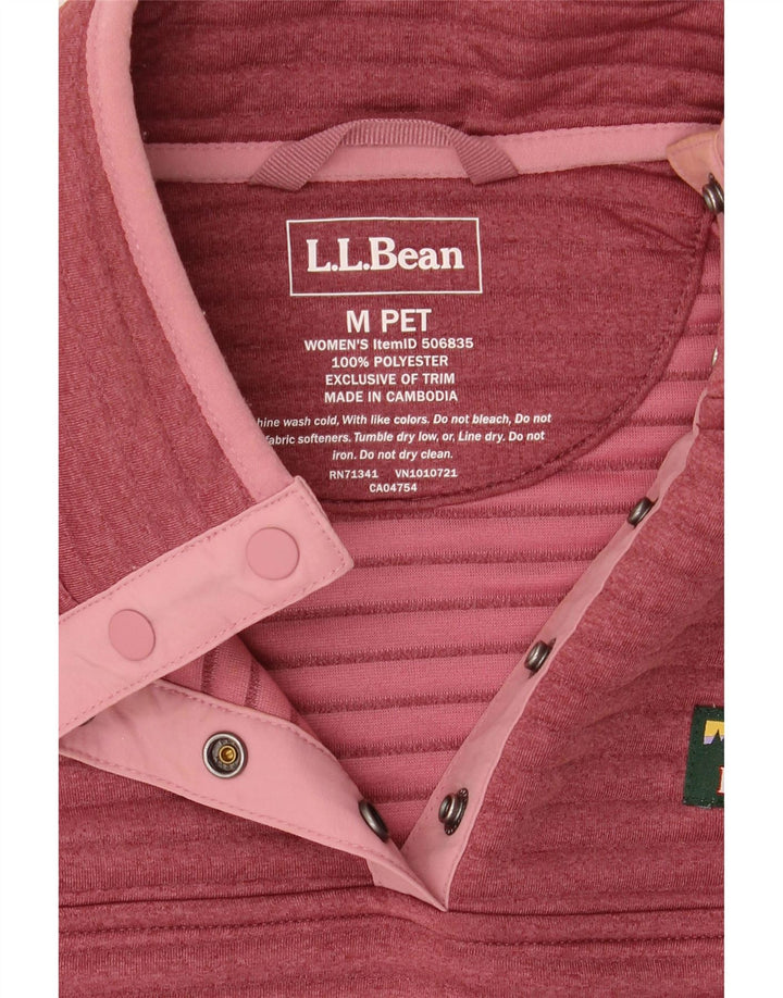 L.L.BEAN Sweat-shirt à col boutonné pour femme UK 14 Bordeaux moyen