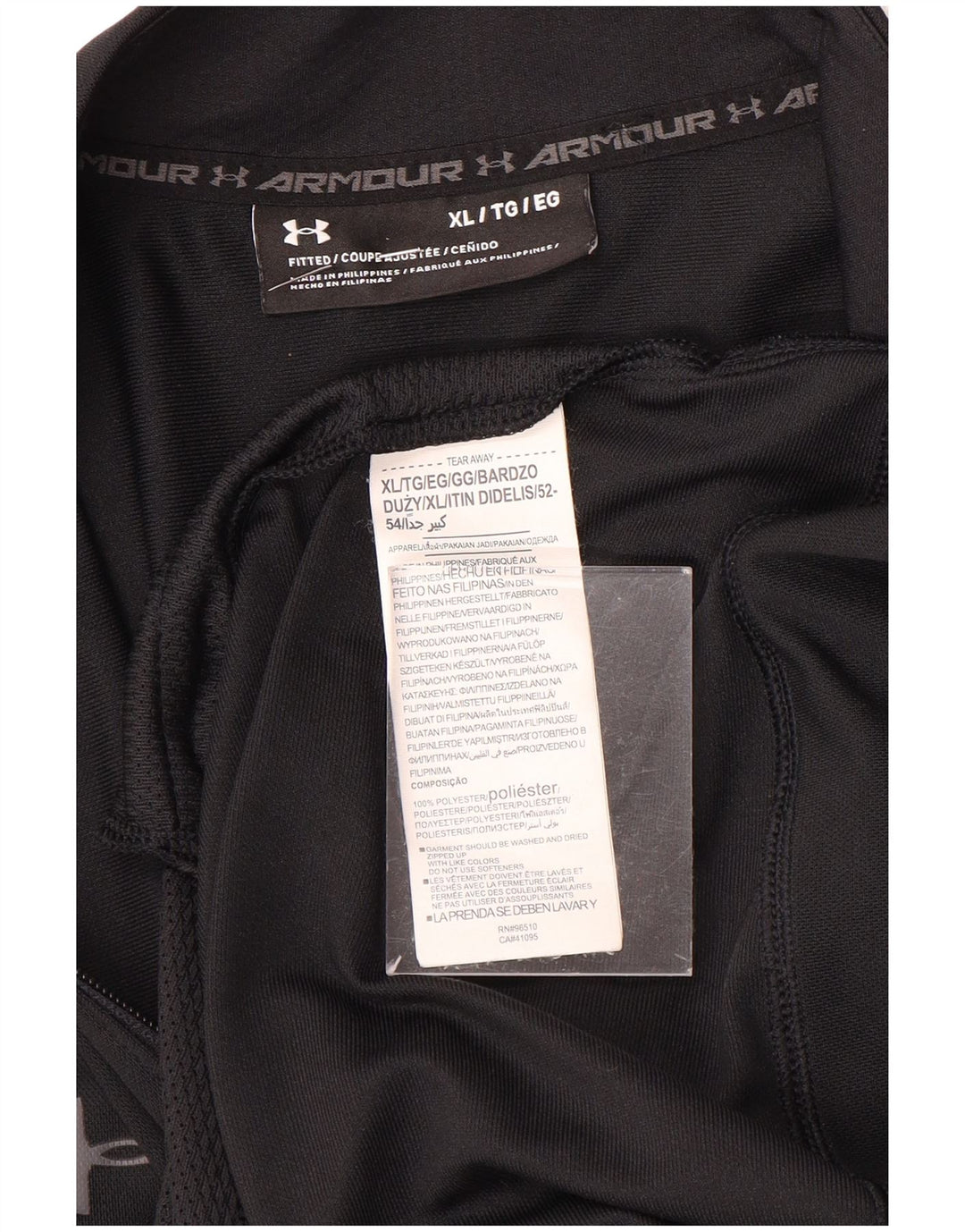 Under Armour Veste de Survêtement Ajustée Homme XL Noir Polyester