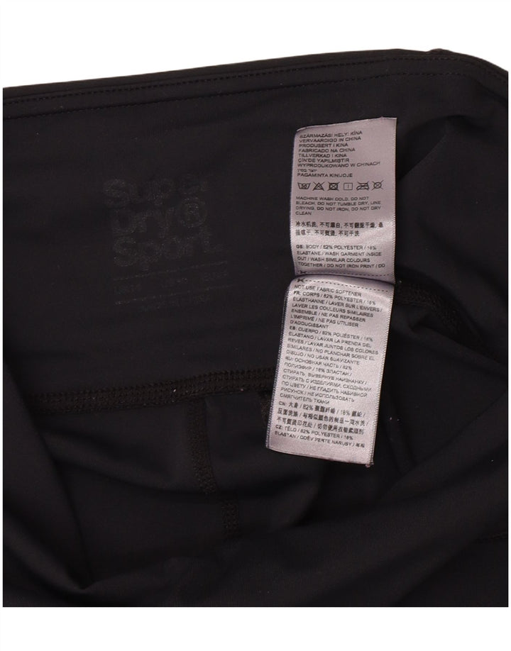 Superdry Leggings Graphiques Femme UK 14 Polyester Noir Moyen