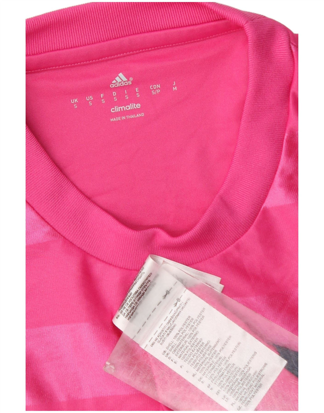 Adidas Hommes Climalite T-Shirt Haut Petit Rose Rayé Polyester
