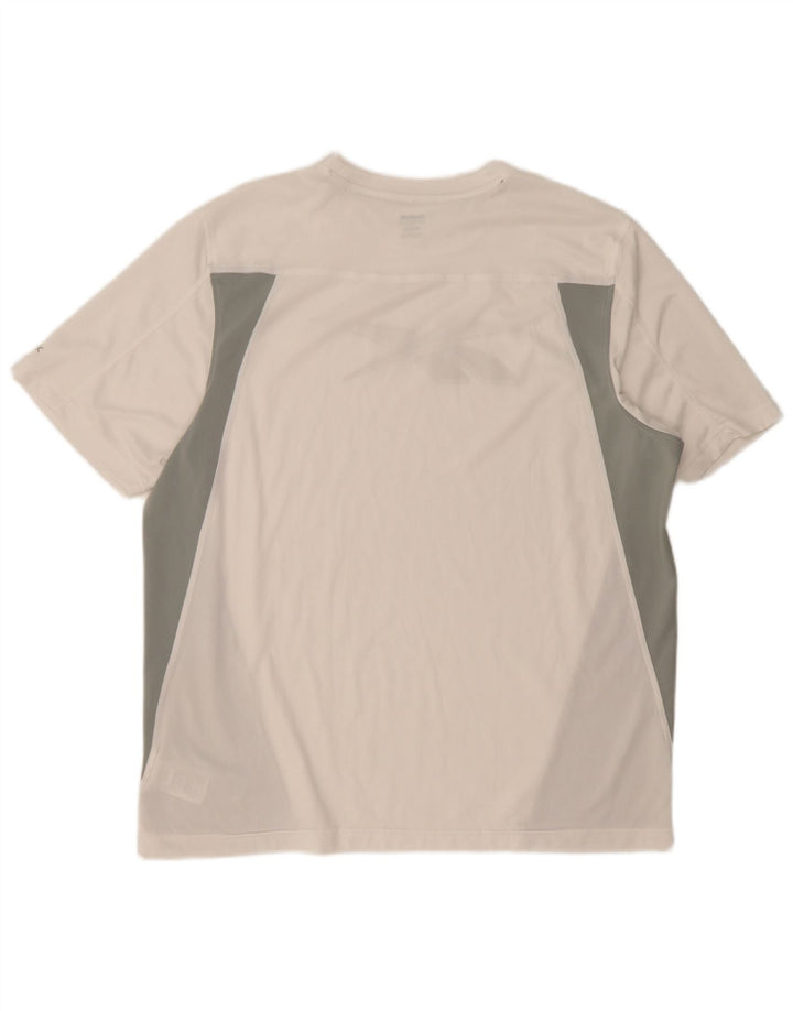 Reebok T-Shirt Graphique Homme XL Blanc Colorblock Polyester