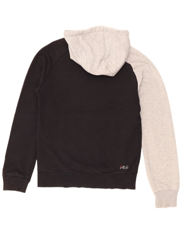 Fila Pull à capuche Graphic Regular Fit pour homme en coton color block XS Noir