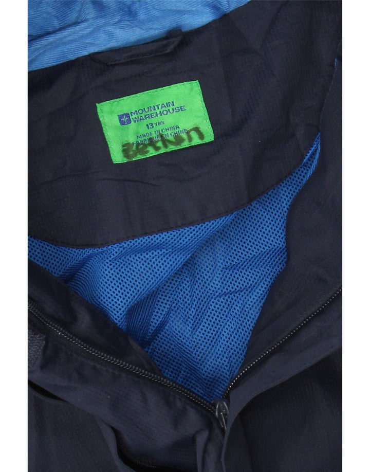 Mountain Warehouse Veste de Pluie Action Garçon 12-13 Ans Bleu Marine
