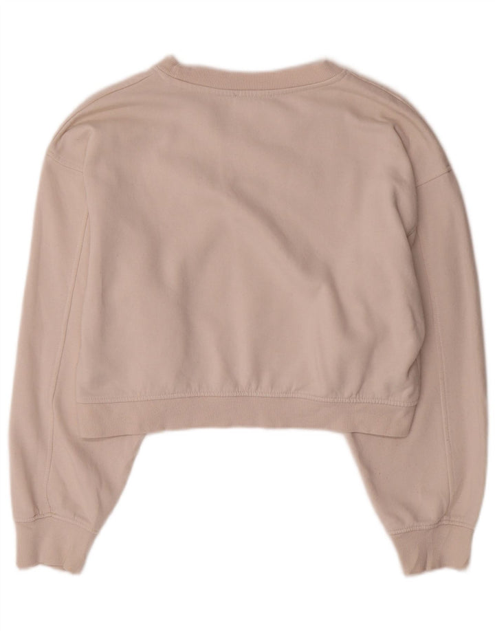 Zara Womens Crop Full Survêtement UK 14 Moyen Blanc Coton
