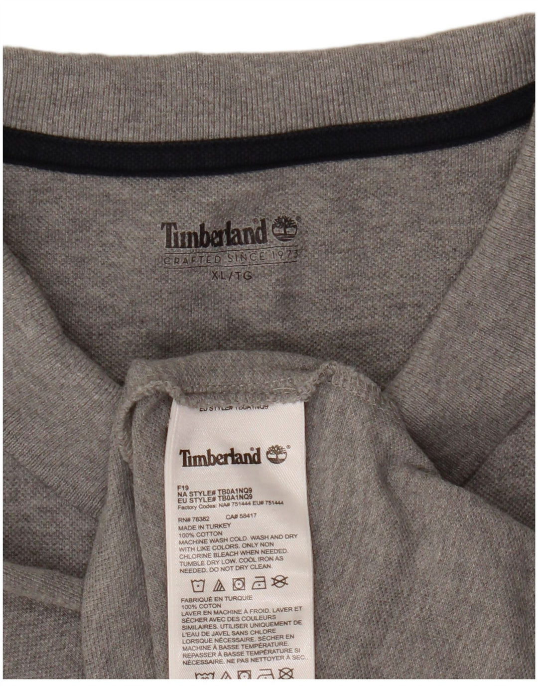 Timberland Polo Homme XL Gris Coton