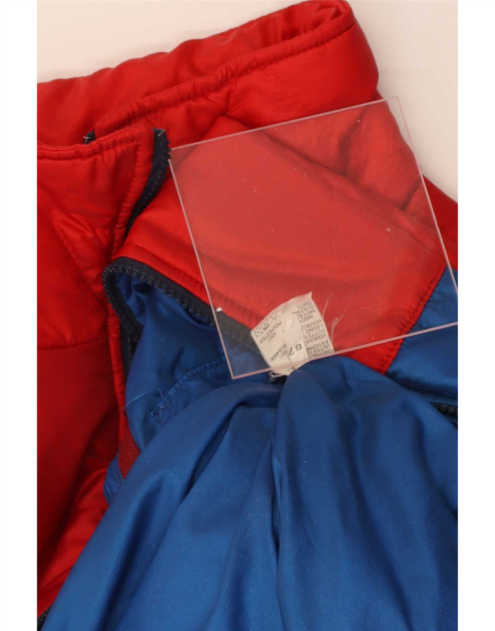 veste rembourrée vintage pour homme UK 38 Medium Red Colourblock Polyamide