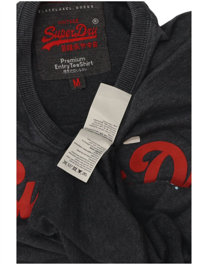 Superdry T-Shirt Graphique Homme Gris Moyen Coton