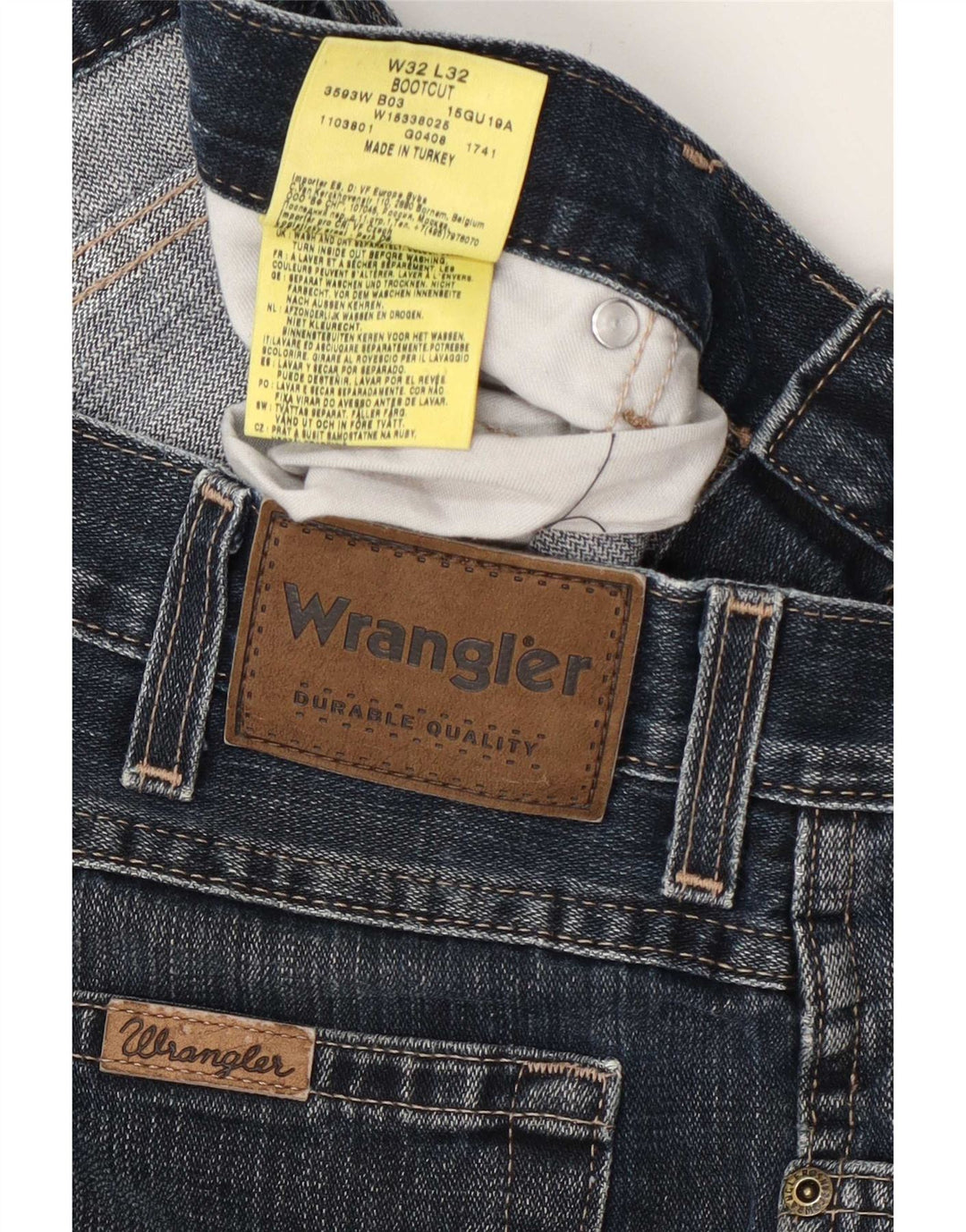 Wrangler Jean Bootcut Homme W32 L32 Bleu Marine Coton