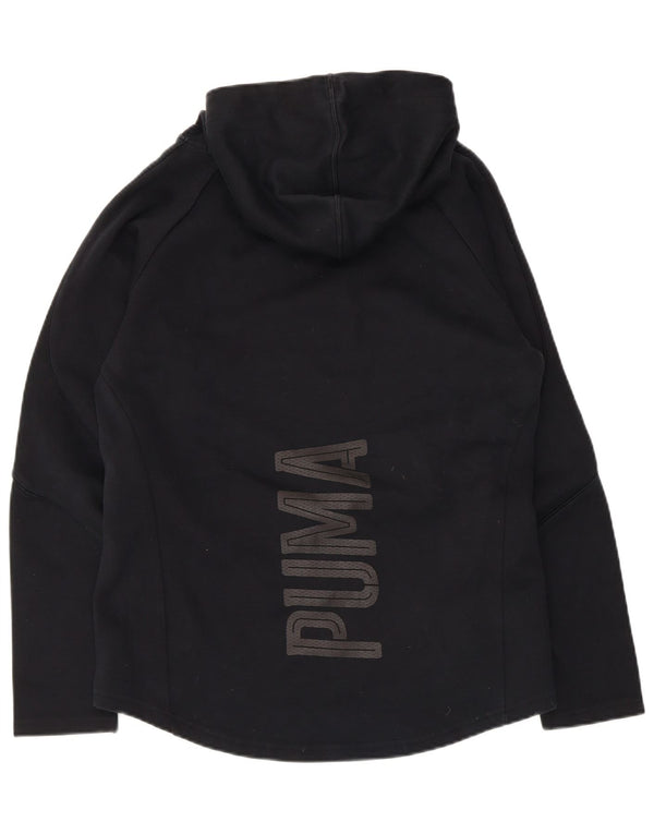 Puma Pull à capuche graphique pour femme UK 12 Coton noir moyen