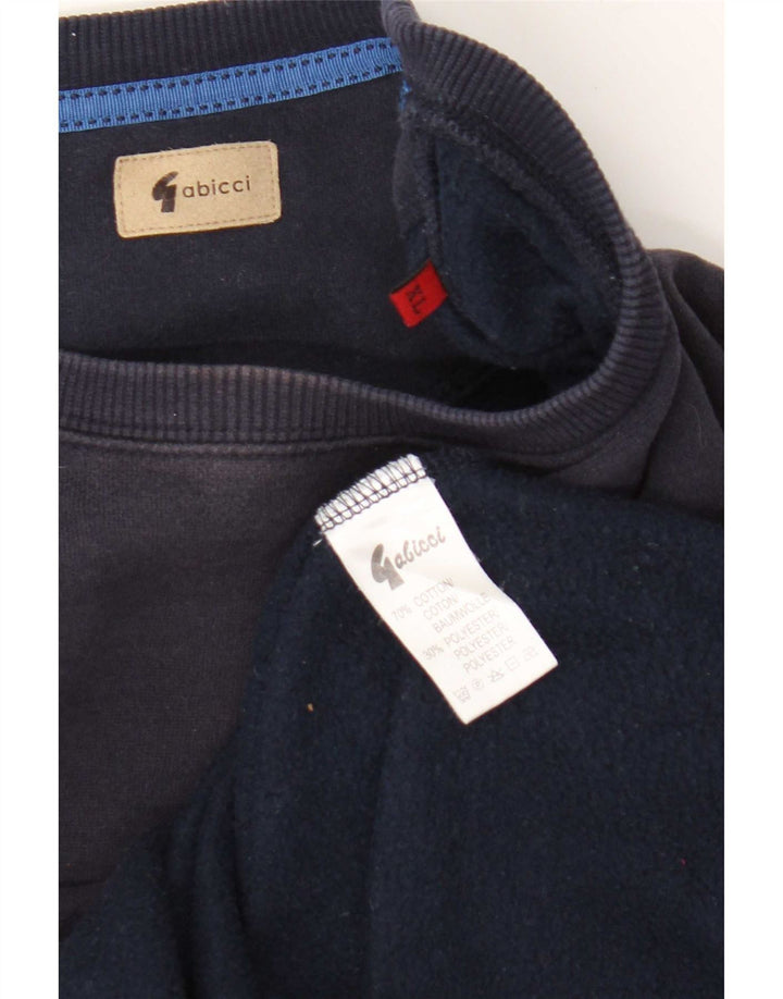 Gabicci Sweat-Shirt Homme XL Bleu Marine Coton