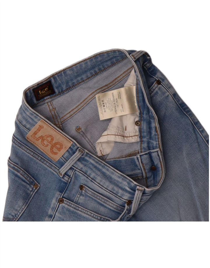 LEE Womens Marion Straight Jeans W30 L31 Blue Cotton