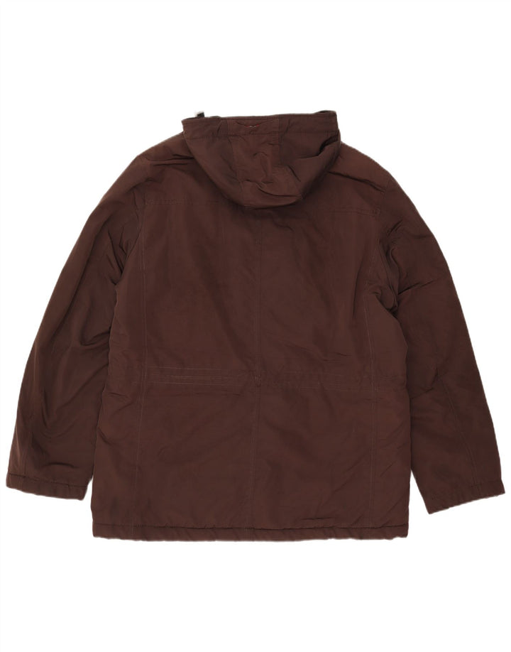 Napapijri Veste utilitaire à capuche pour homme UK 40 Large Marron Polyester