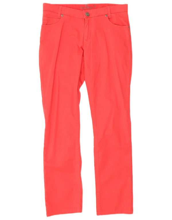 Conte of Florence Womens Slim Casual Trousers IT 42 Medium W30 L29 Pink