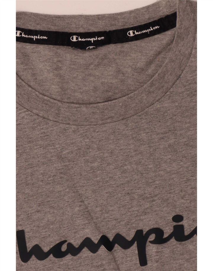 Champion T-Shirt Graphique Homme Gris Moyen