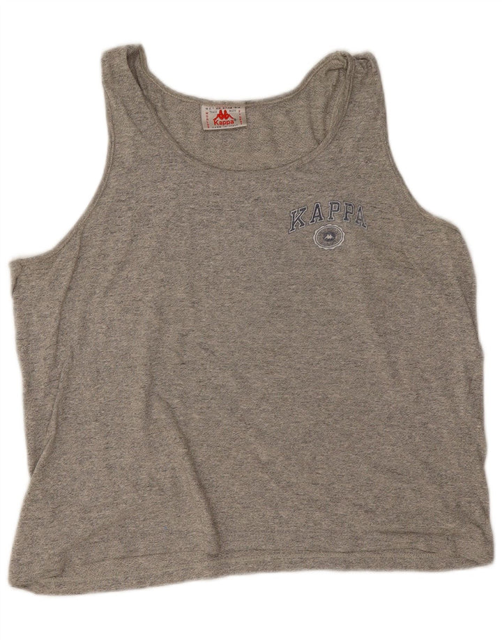 Kappa Débardeur Femme UK 16 Large Gris Coton
