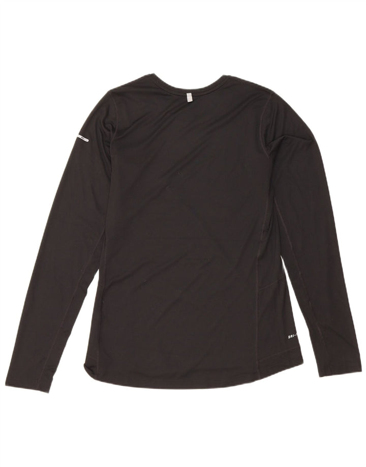 Nike Haut Dri Fit à manches longues pour femme UK 14 Noir moyen