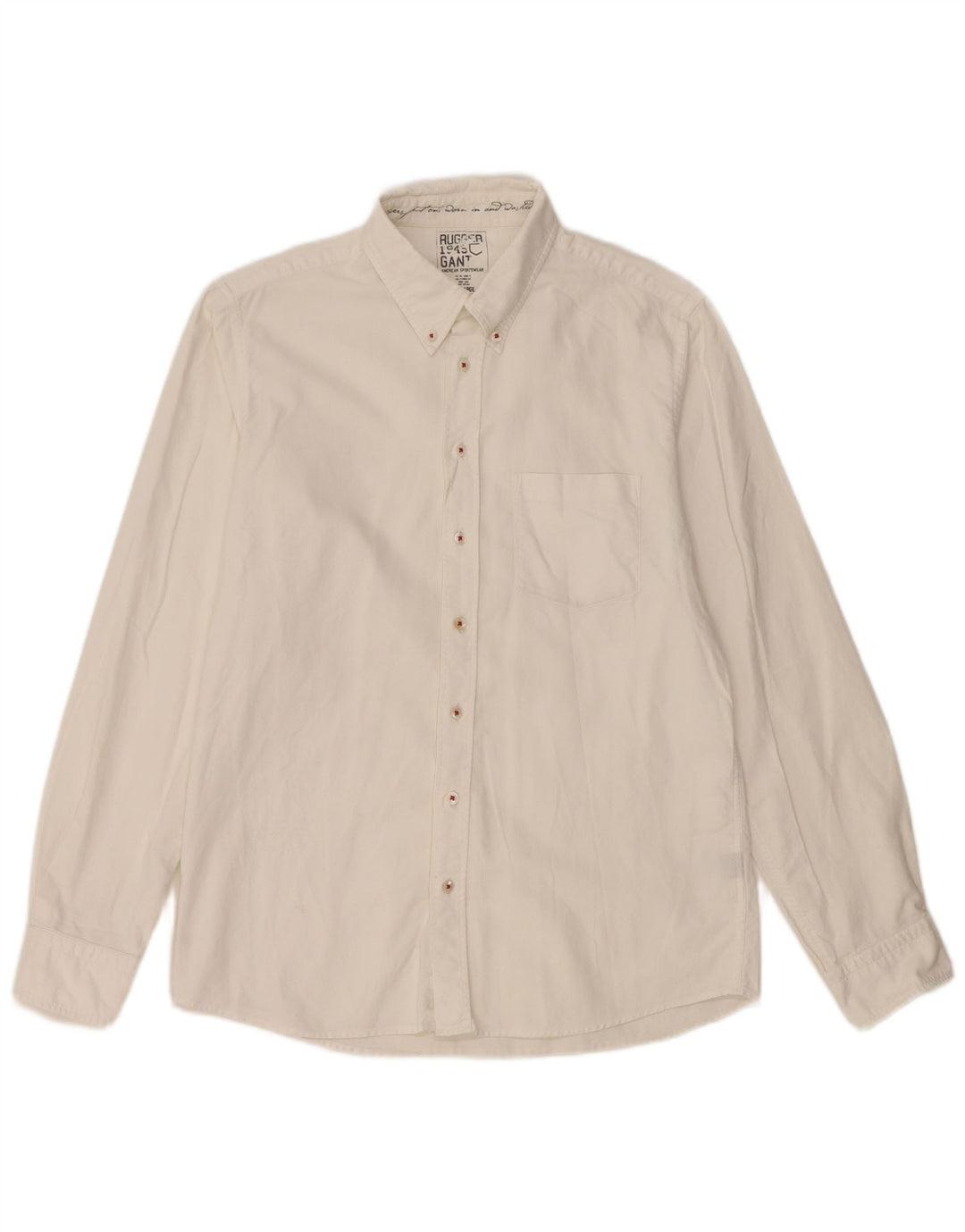 Gant Chemise Homme 3XL Coton Blanc Cassé