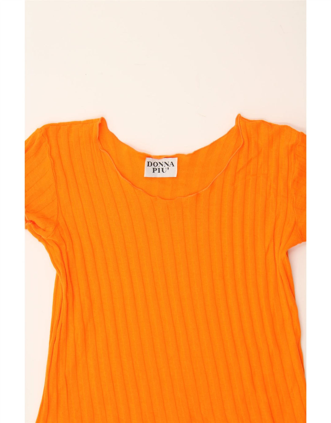 DONNA PIU Womens Crop Blouse Top UK 12 Medium Orange Vintage Donna Piu and Second-Hand Donna Piu from Messina Hembry 