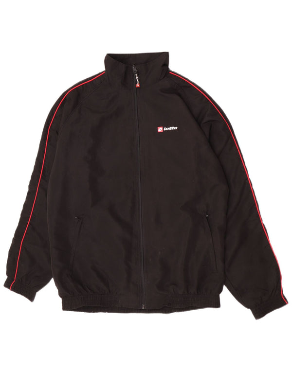 Lotto Mens Tracksuit Top Jacket XL Black Polyester Sports