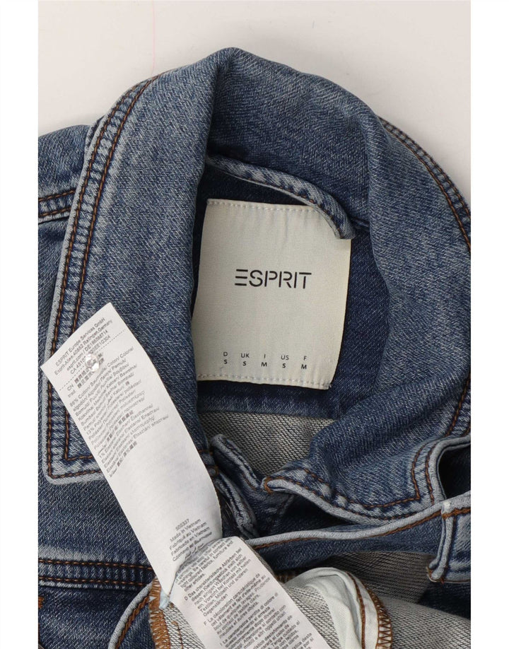 Esprit Veste en Jean Femme UK 10 Petit Bleu Coton