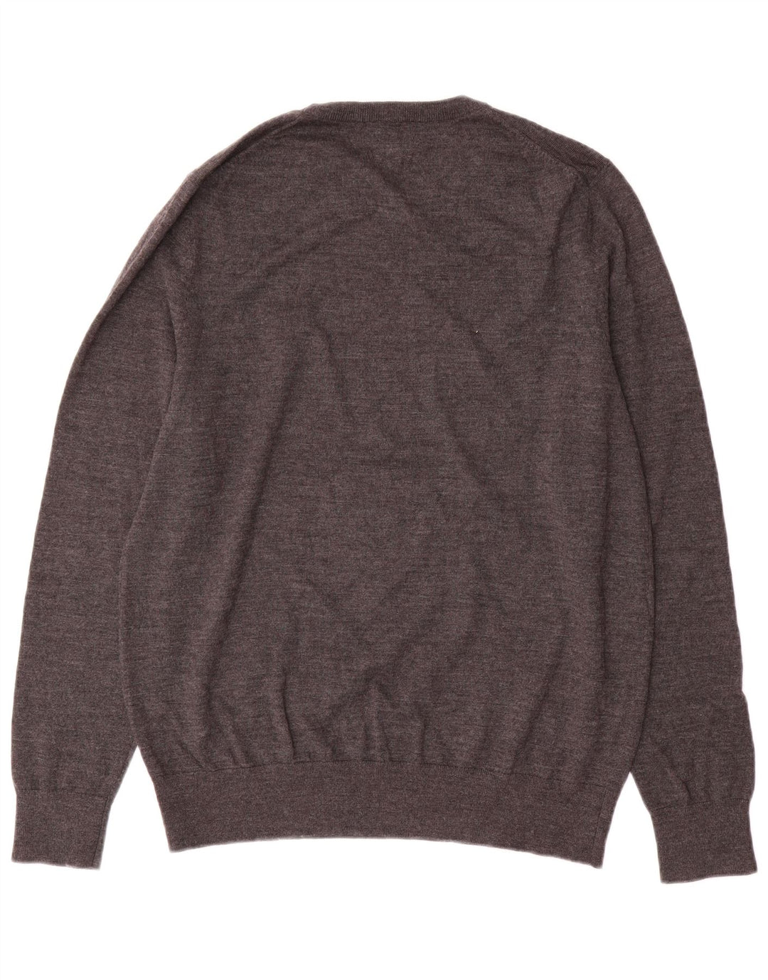 John Lewis Pull à col rond pour homme en laine mérinos grise