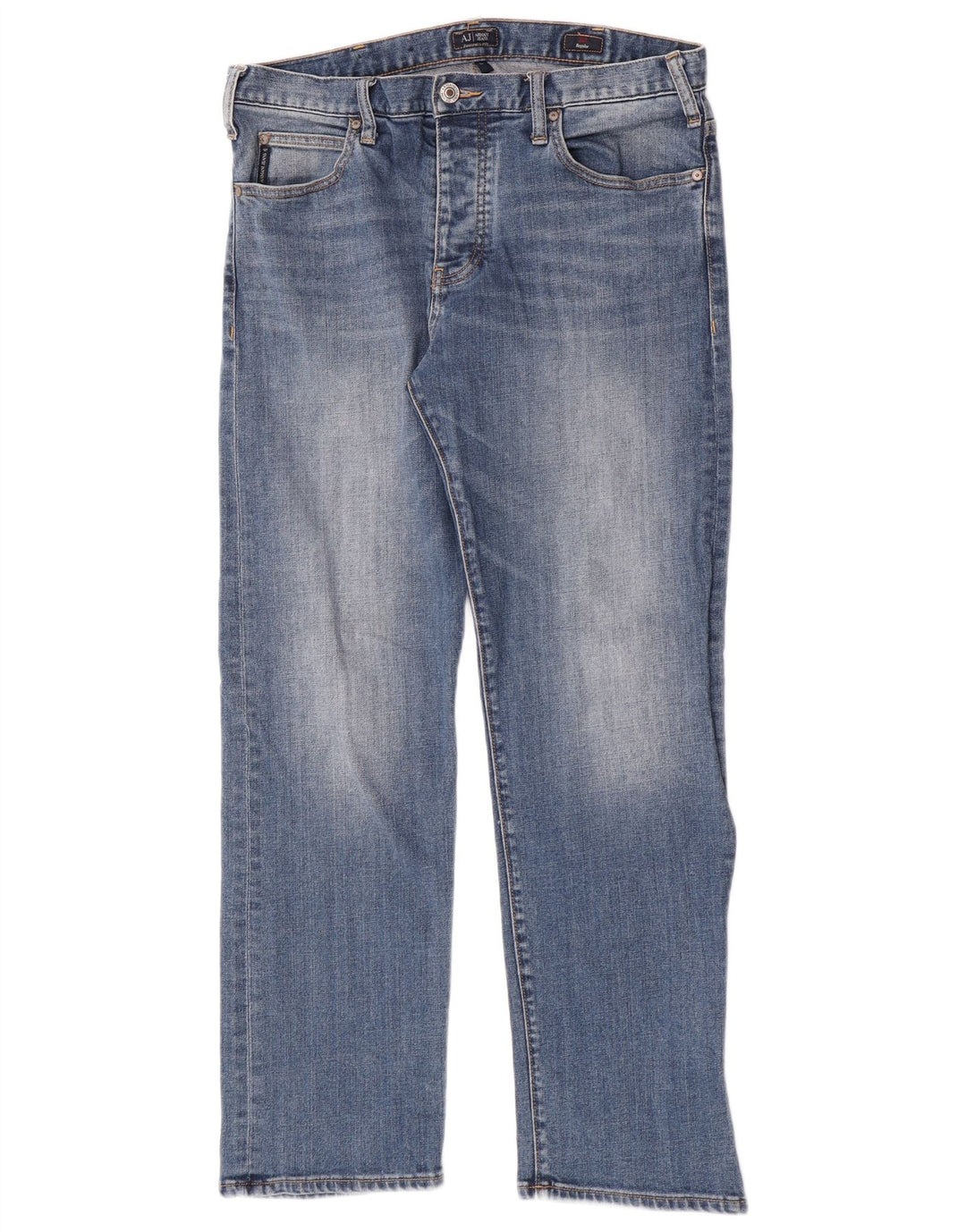 Armani Jean droit homme W34 L30 bleu coton