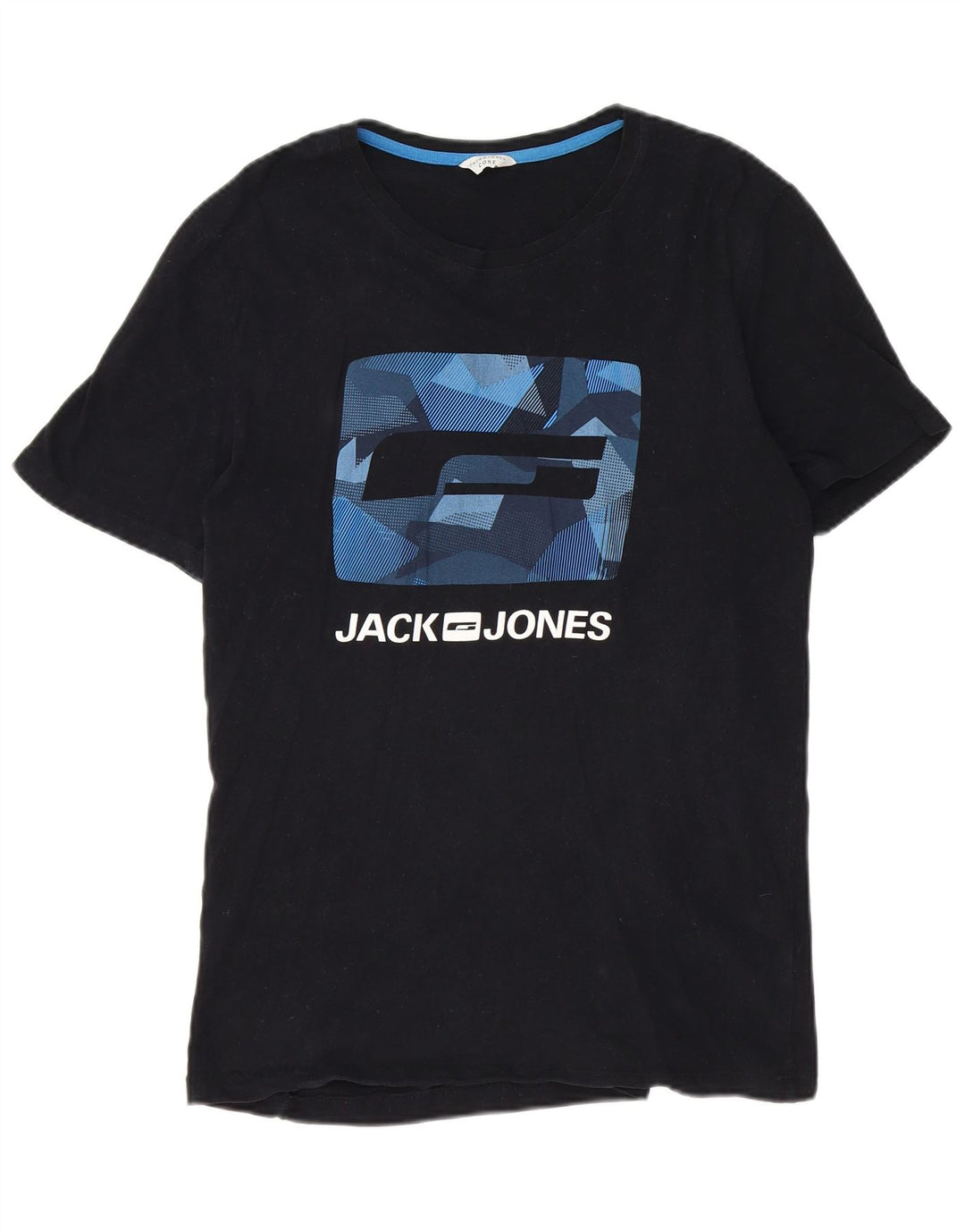 Jack & Jones T-Shirt Graphique Homme Grand Noir Coton