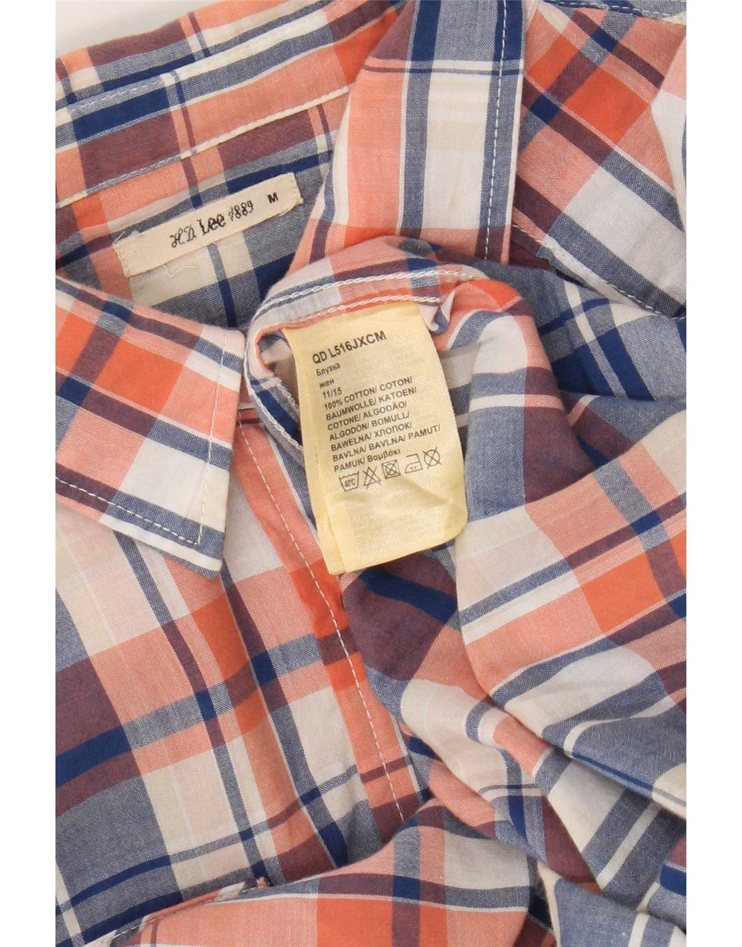 Lee Chemise Femme UK 44 Medium Multicolore Check Coton
