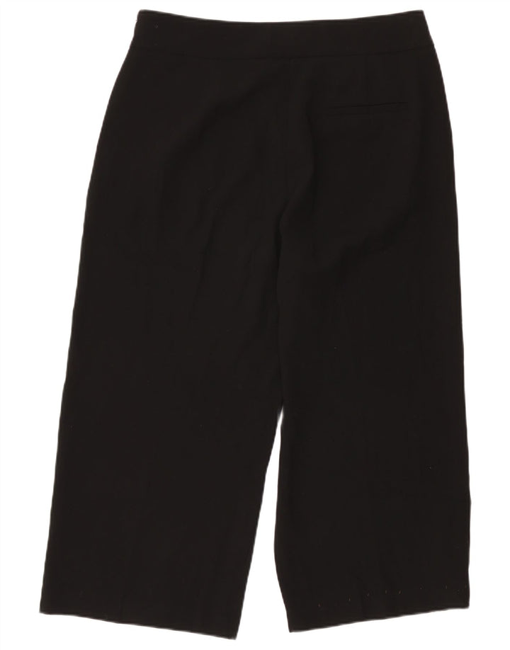 Marks & Spencer Pantalon Capri Femme UK 16 Large W34 L22 Noir Polyester