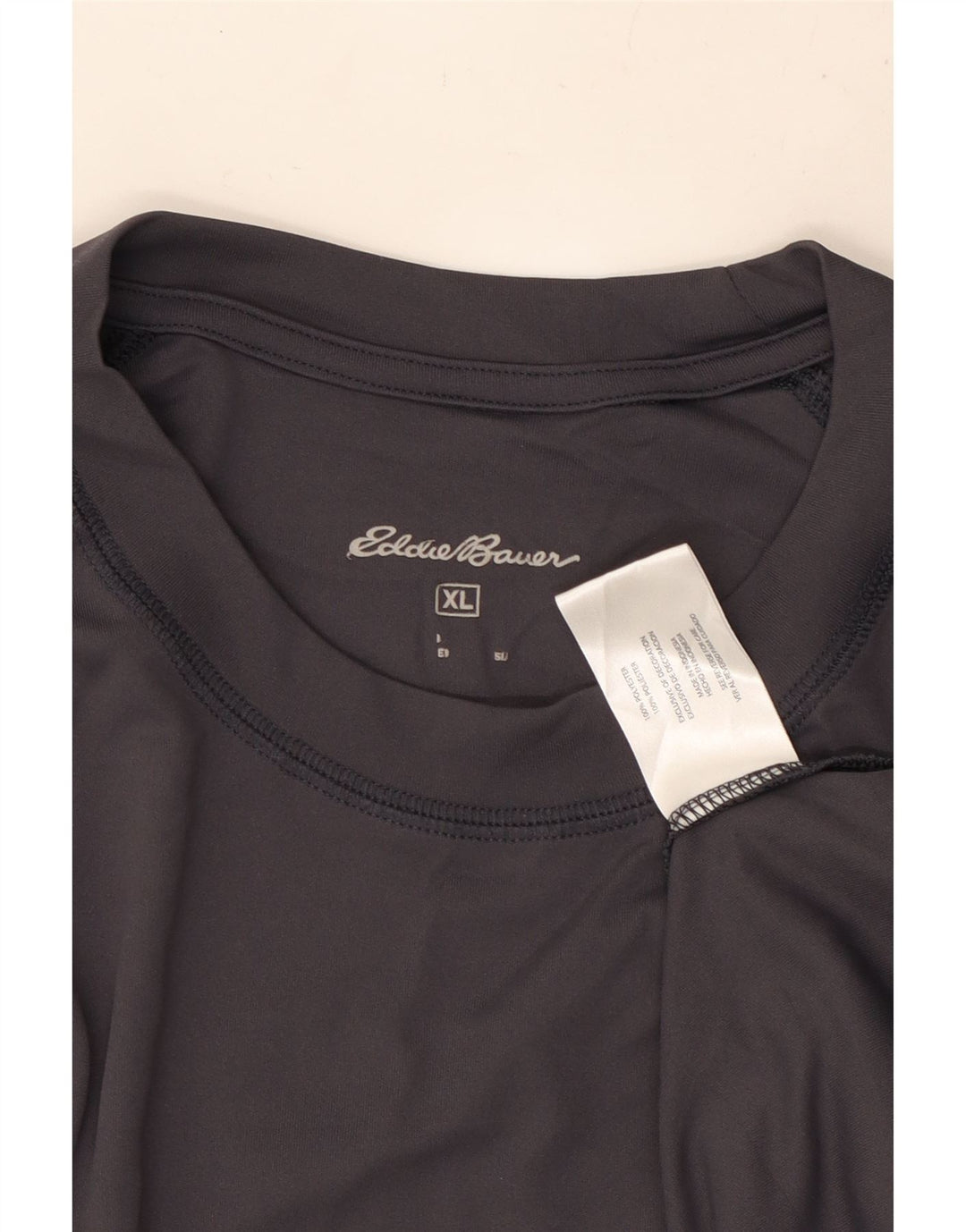 EDDIE BAUER Haut Graphique Homme Manches Longues XL Gris Polyester