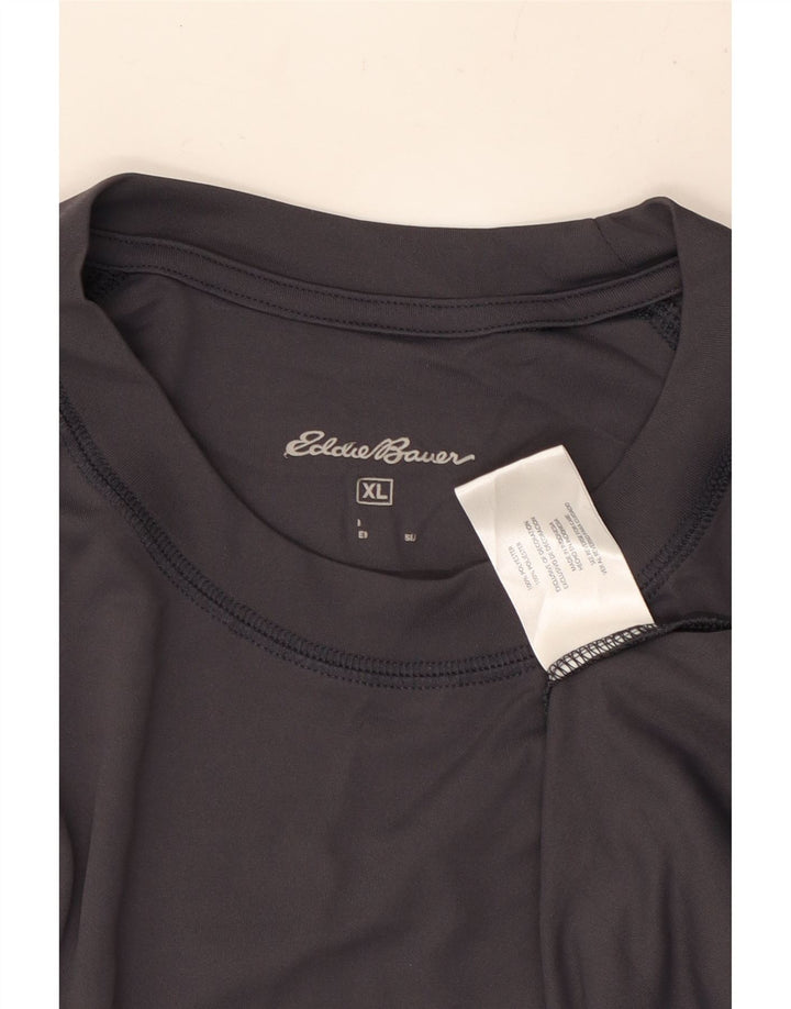 EDDIE BAUER Haut Graphique Homme Manches Longues XL Gris Polyester