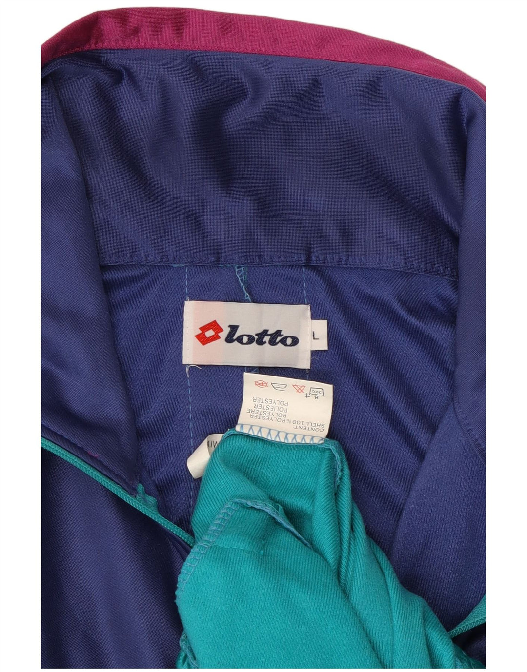 LOTTO Veste de Survêtement Graphique pour Homme Grand Bleu Colorblock Polyester