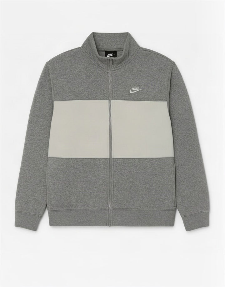 Nike Veste de Survêtement en Coton Colorblock Gris Moyen Homme