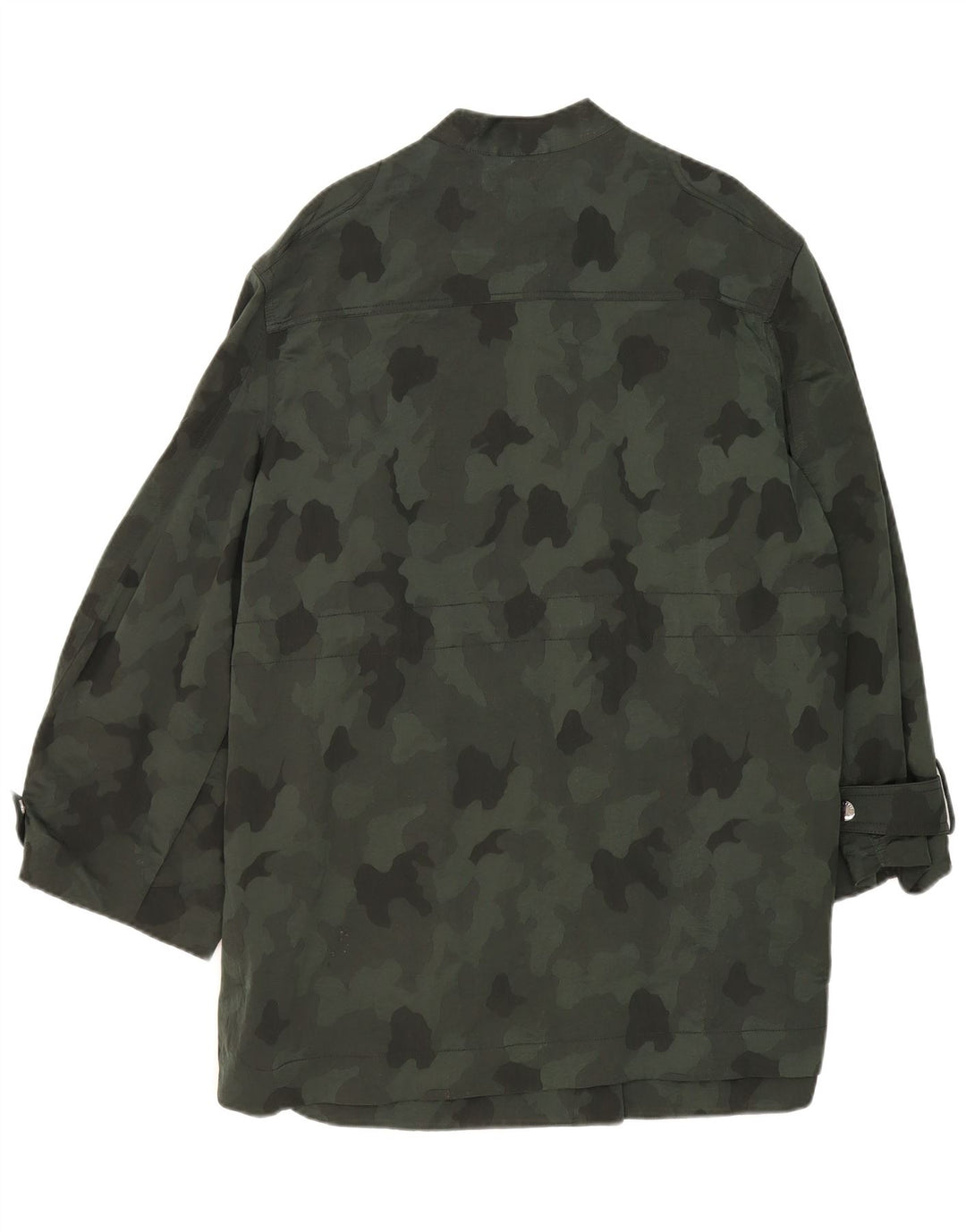 TED BAKER Womens Military Overcoat Size 5 XL Khaki Camouflage Army