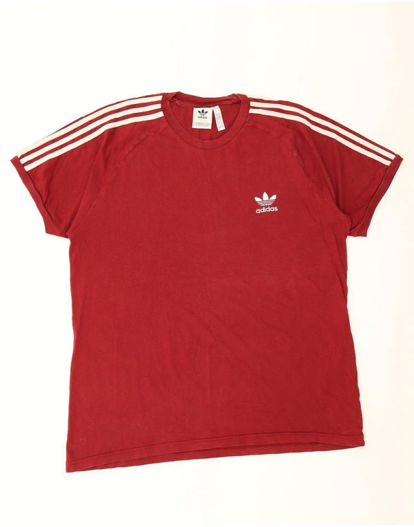 Adidas T-Shirt Homme Top XL Rouge Coton