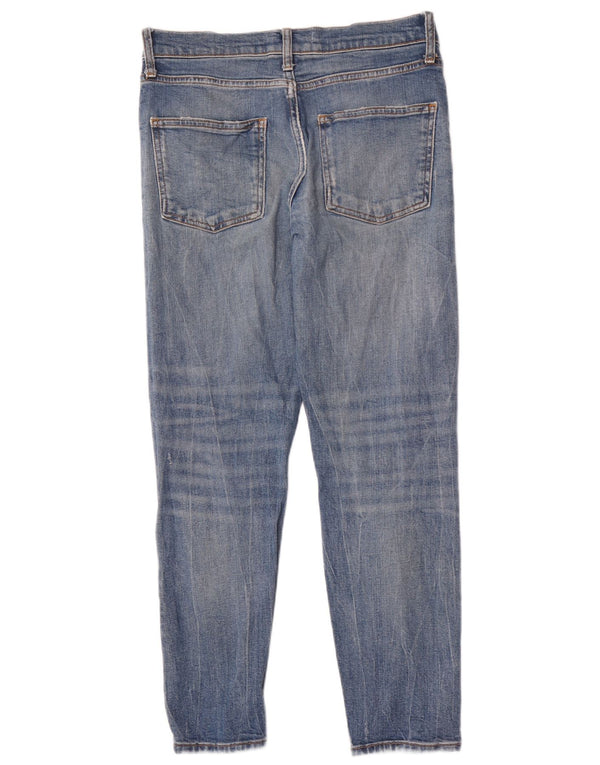 Zara Jean slim vieilli pour femme EU 38 Small W28 L27 Bleu Coton
