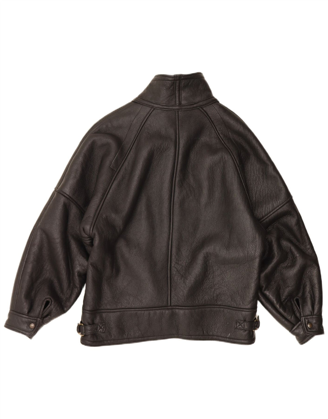 veste en peau de mouton homme vintage IT 54 2XL peau de mouton noire
