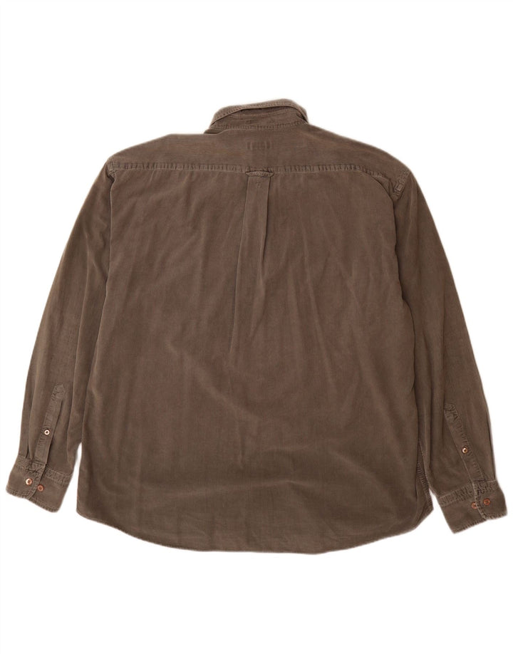 Gant Chemise Regular Fit en Corduroy Homme Gris Coton