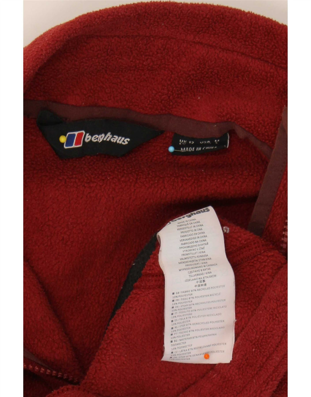 Berghaus Veste polaire doublure pour femme UK 12 Polyester bordeaux moyen