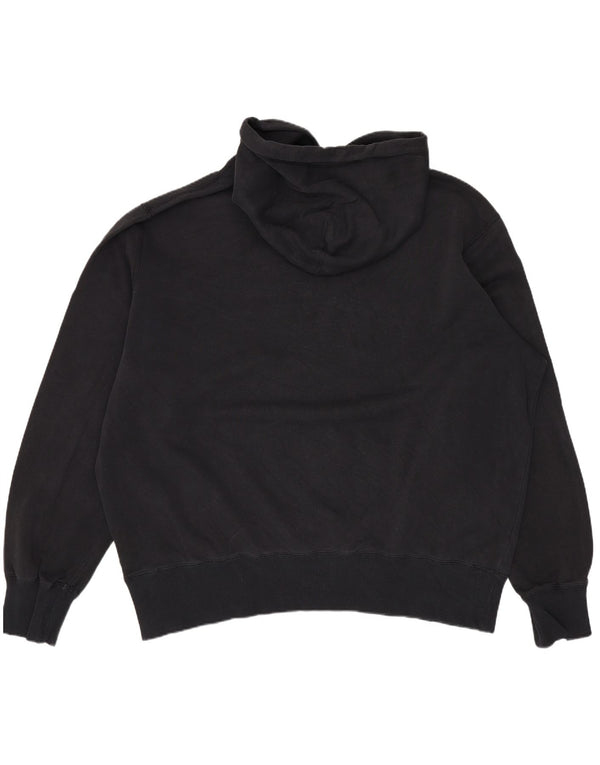 NIKE Pull à capuche surdimensionné graphique pour femme UK 18 XL Coton noir