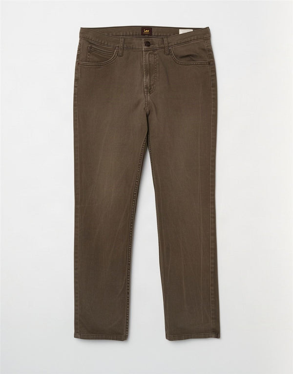 Lee Jean Slim Droit Rider Homme W32 L32 Kaki Coton