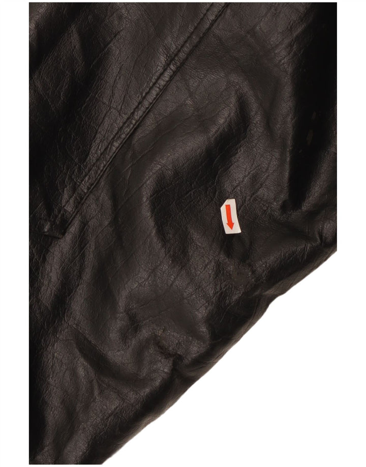 veste en cuir homme vintage UK 38 Noir Moyen