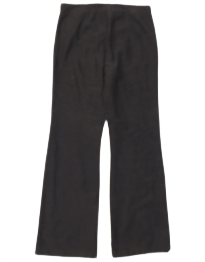 BENETTON Pantalon décontracté bootcut pour femme IT 42 Medium W28 L29 Gris Coton