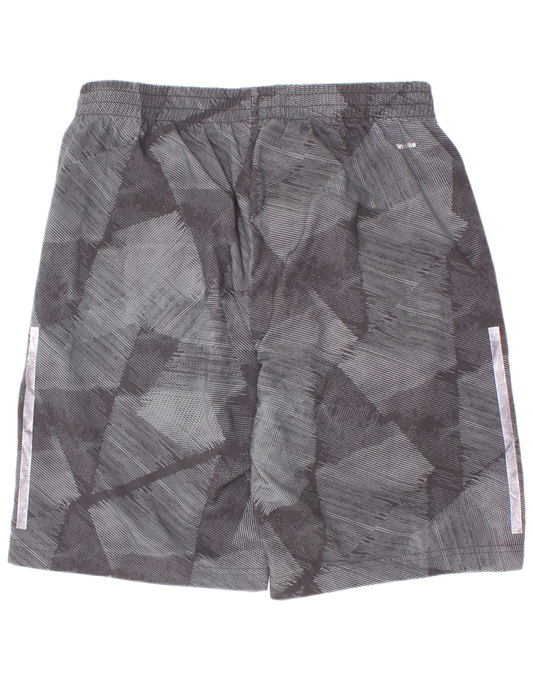 Adidas Short de Sport Climalite Garçon 13-14 Ans Gris Géométrique Polyester